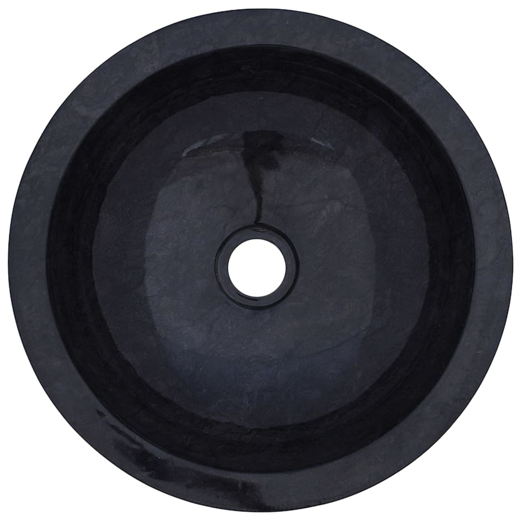 vidaXL Sink 40x12 cm Marble Black