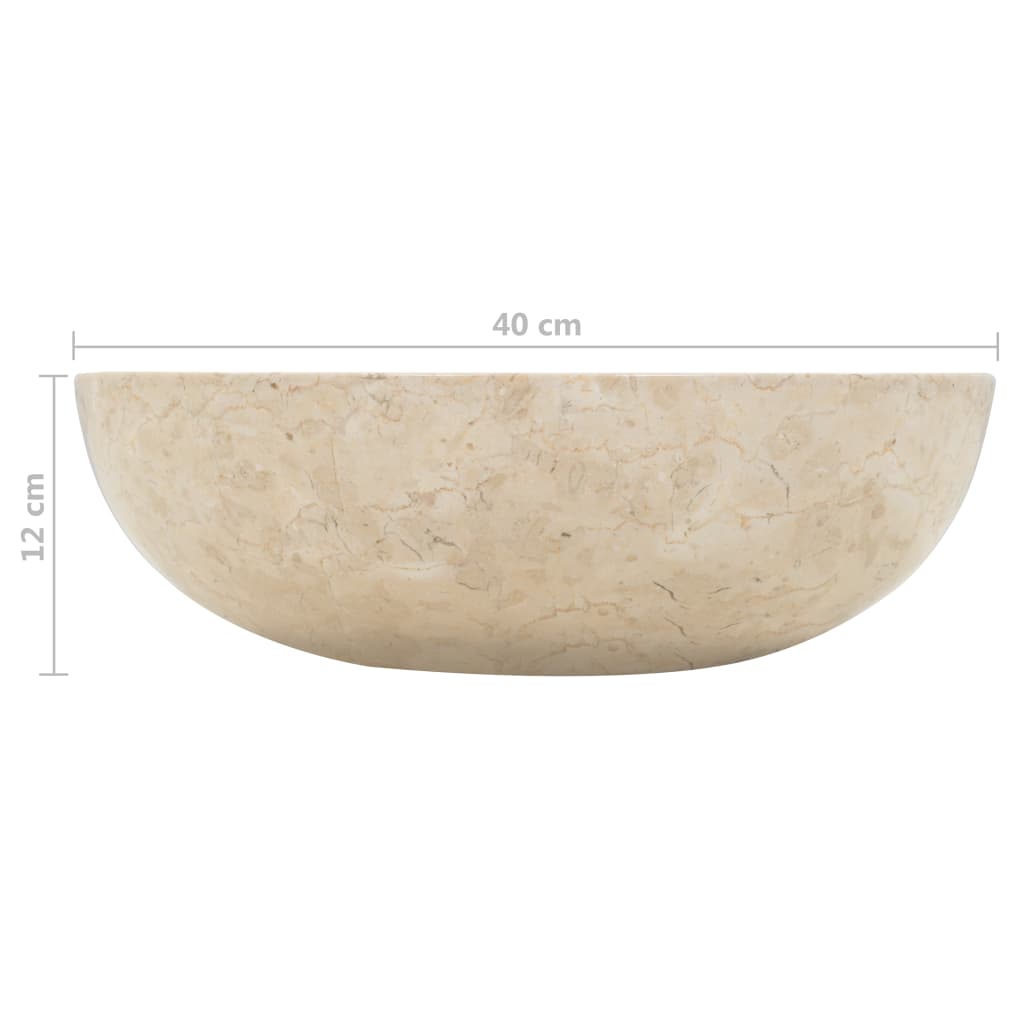 vidaXL Sink 40x12 cm Marble Black