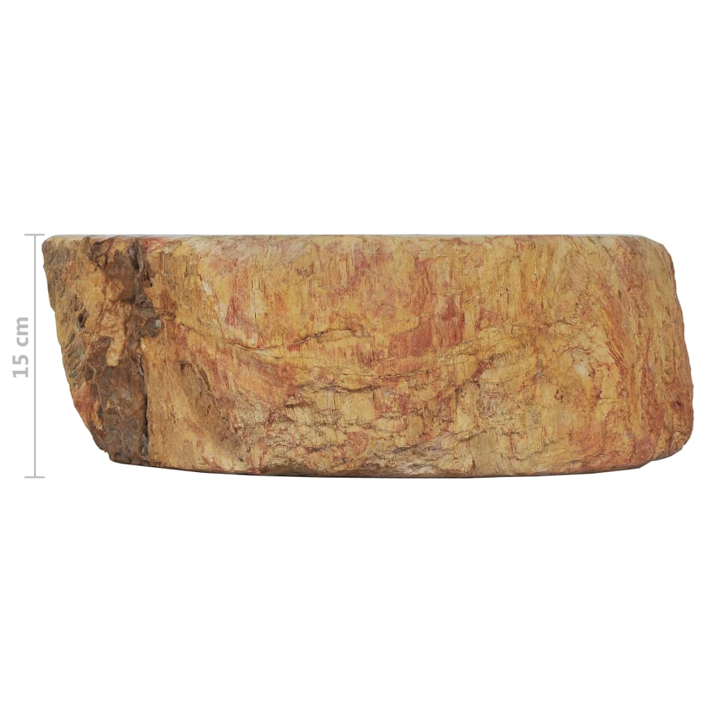 vidaXL Sink 45x35x15 cm Fossil Stone Cream