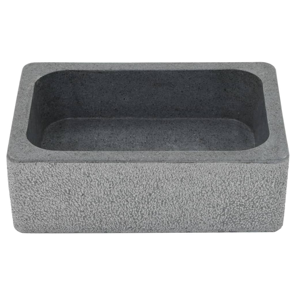 vidaXL Sink 45x30x15 cm Riverstone Black