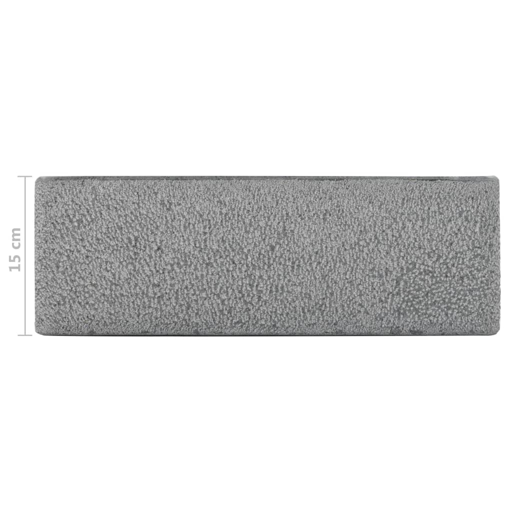vidaXL Sink 45x30x15 cm Riverstone Black