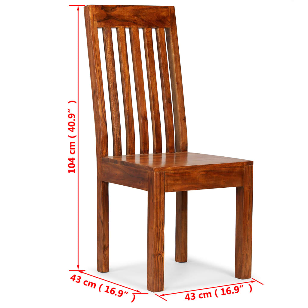 vidaXL Dining Chairs 6 pcs Solid Wood Modern