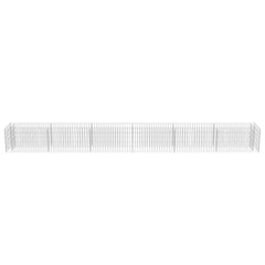 vidaXL Gabion Raised Bed Galvanised Steel 540x50x50 cm