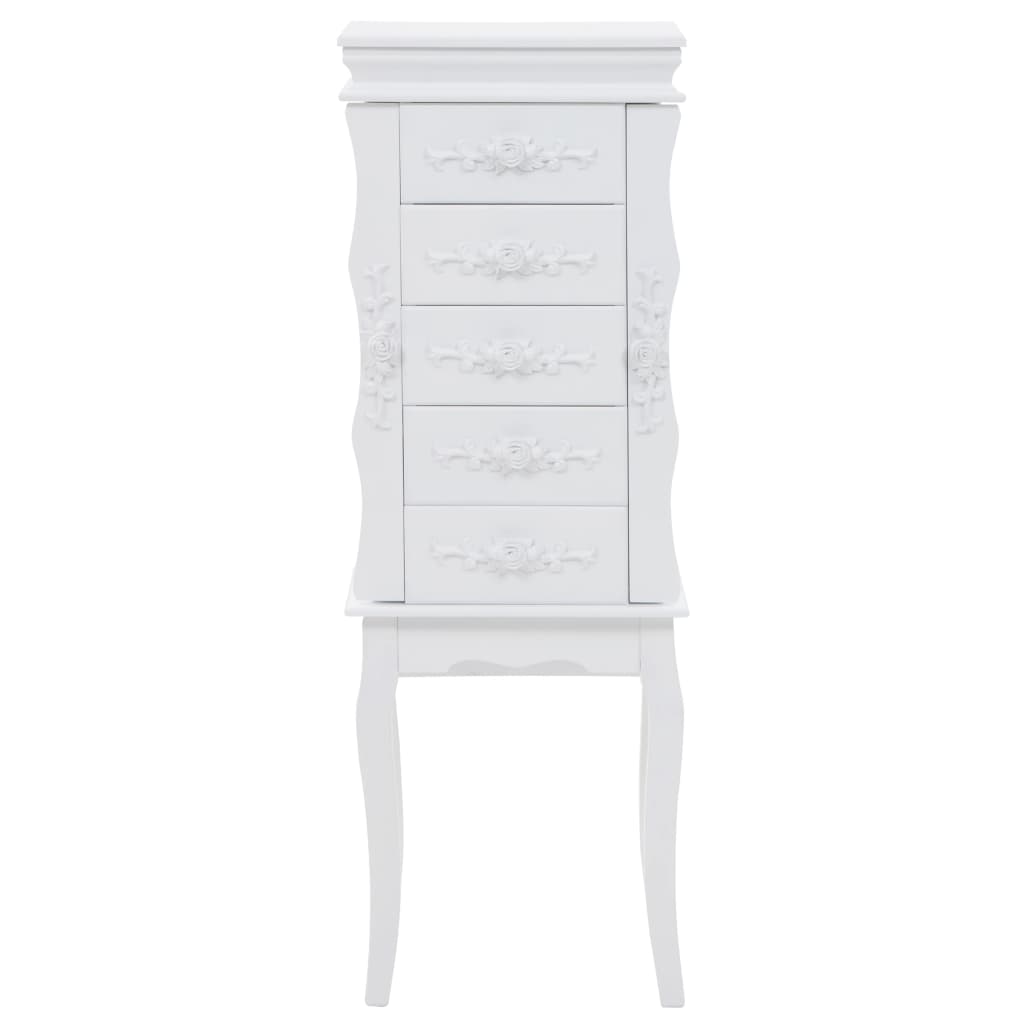 vidaXL Free Standing Jewelery Cabinet White