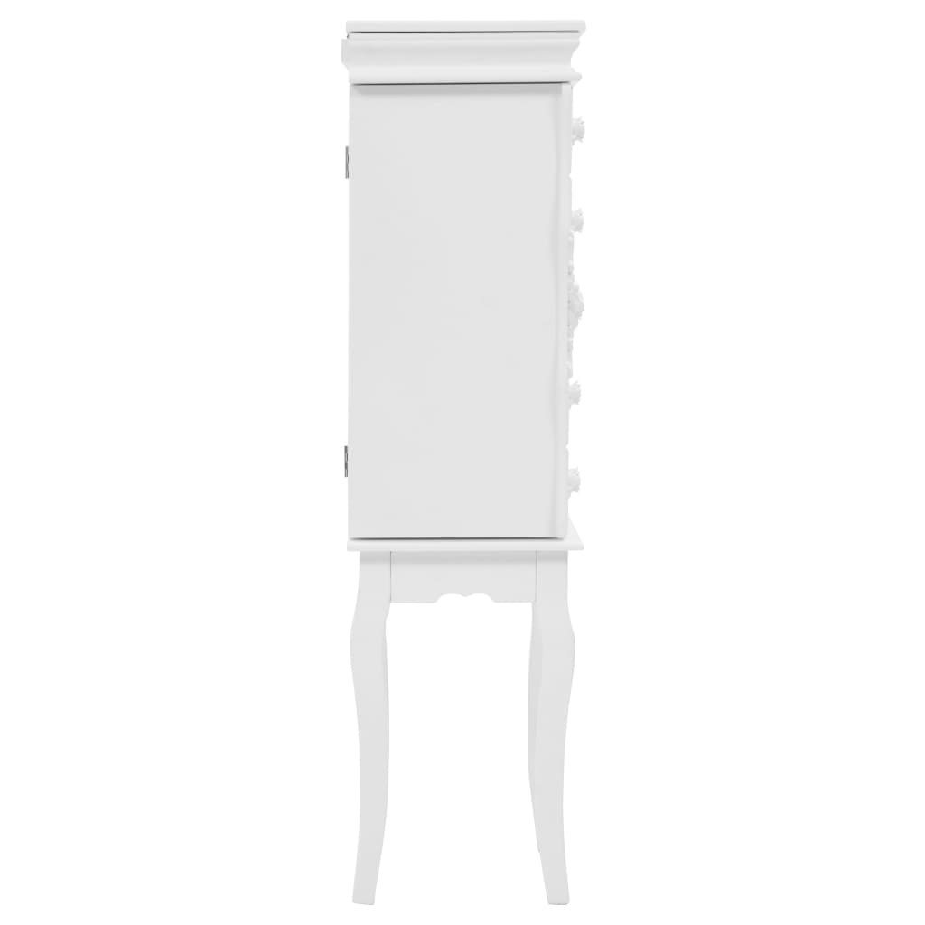 vidaXL Free Standing Jewelery Cabinet White