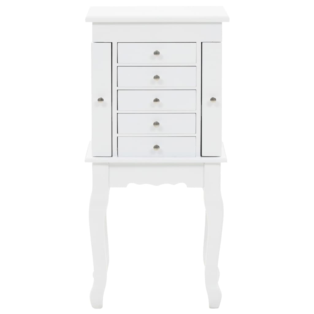 vidaXL Free Standing Jewelery Cabinet White