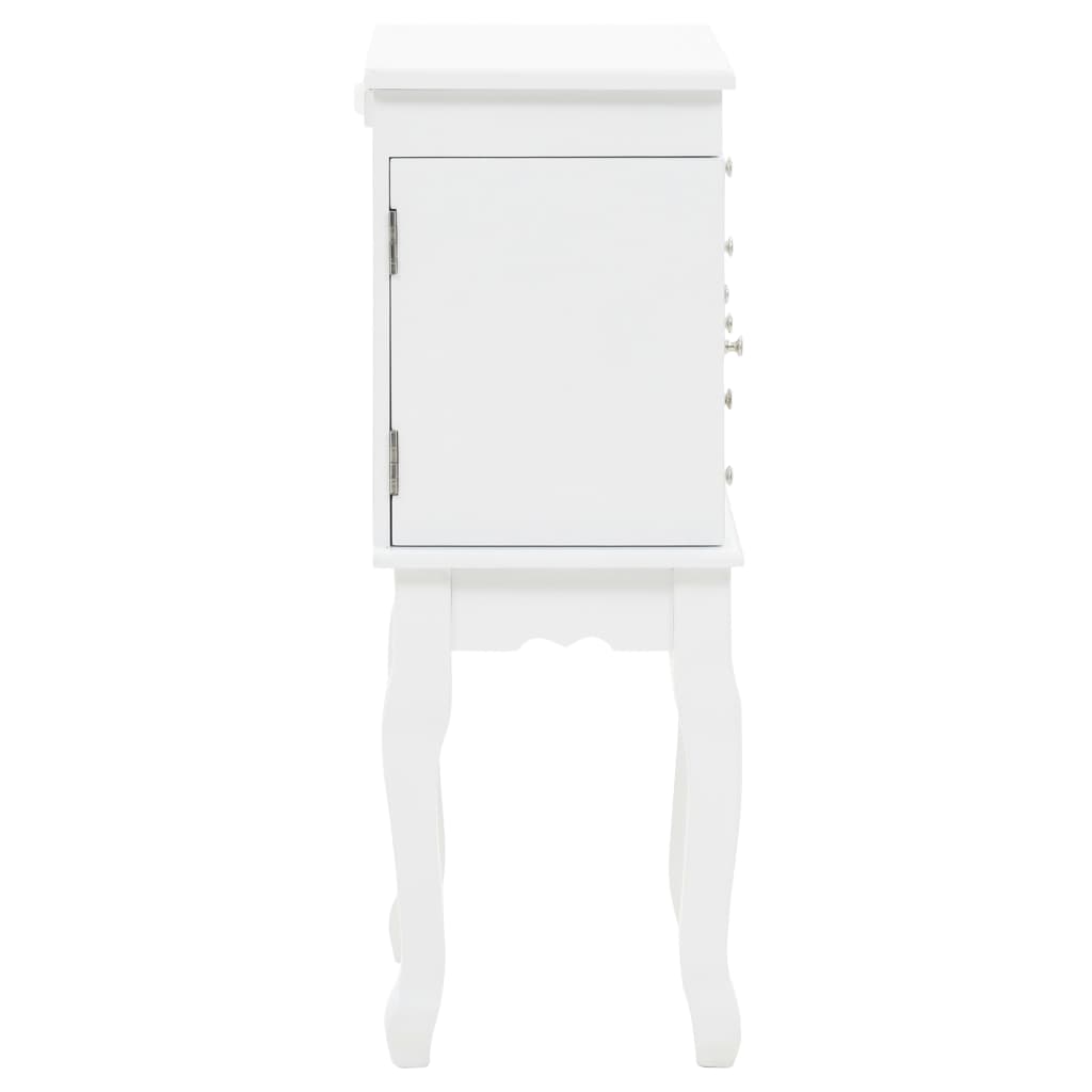 vidaXL Free Standing Jewelery Cabinet White