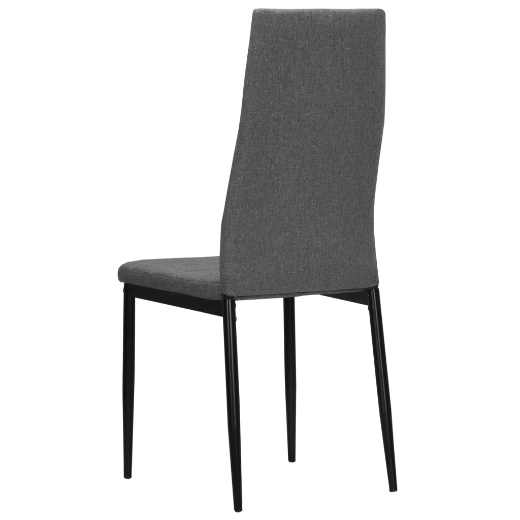 vidaXL Dining Chairs 6 pcs Light Grey Fabric