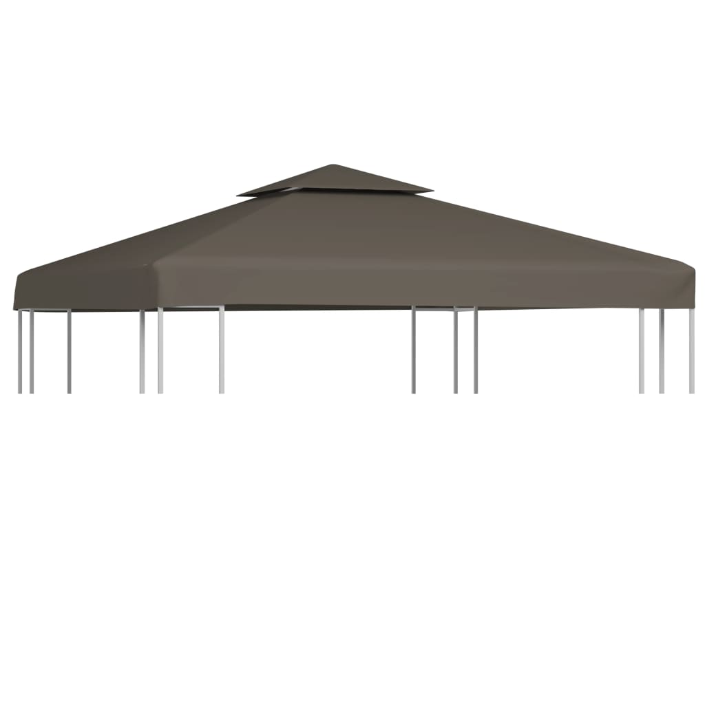 vidaXL 2-Tier Gazebo Top Cover 310 g/m² 4x3 m Brown