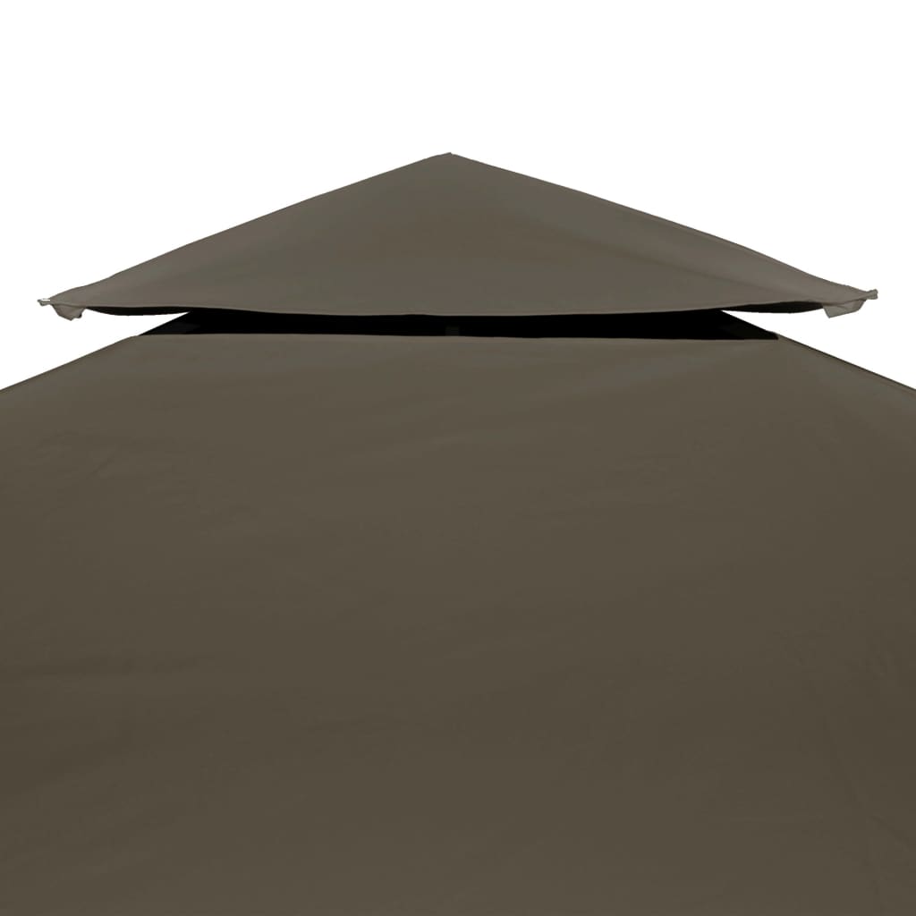 vidaXL 2-Tier Gazebo Top Cover 310 g/m² 4x3 m Brown