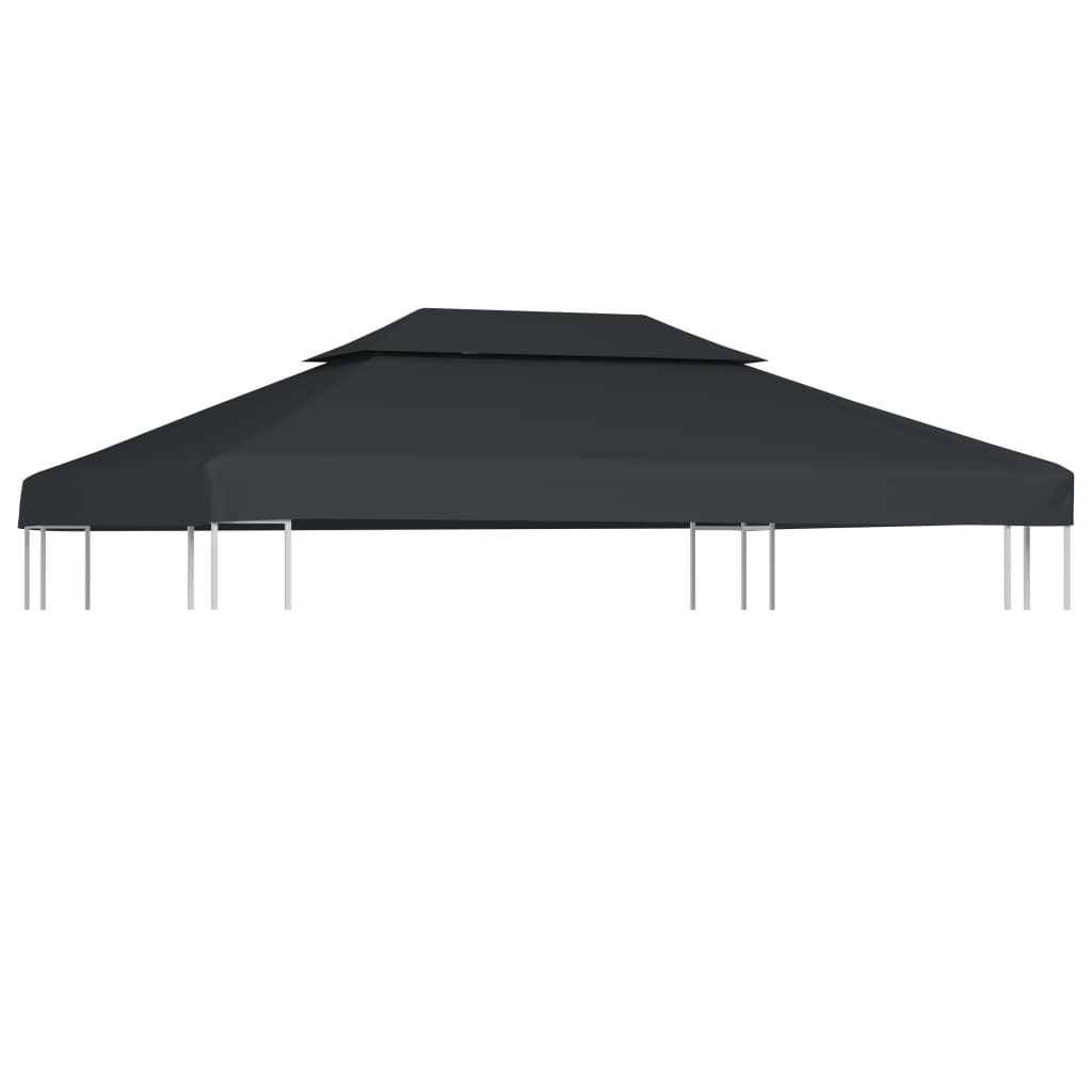 vidaXL 2-Tier Gazebo Top Cover 310 g/m�� 4x3 m Anthracite