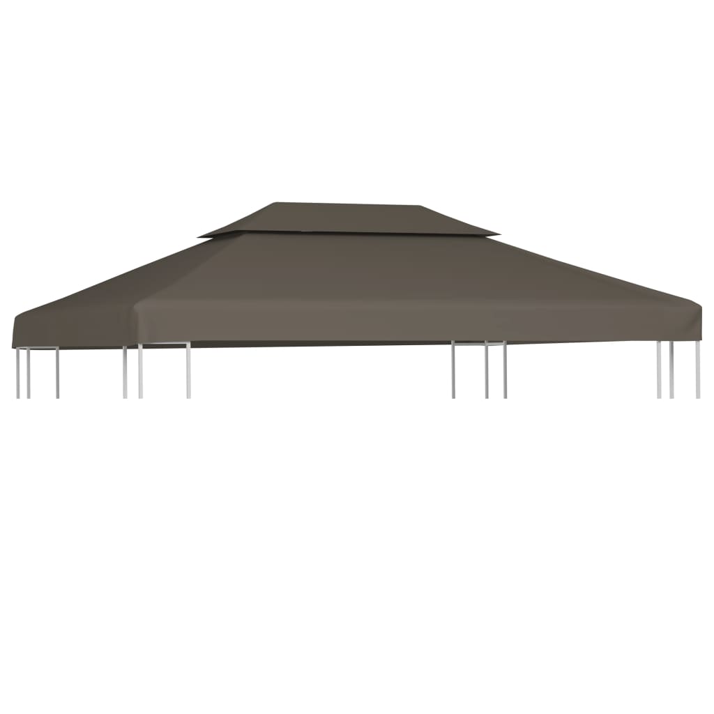 vidaXL 2-Tier Gazebo Top Cover 310 g/m² 4x3 m Anthracite