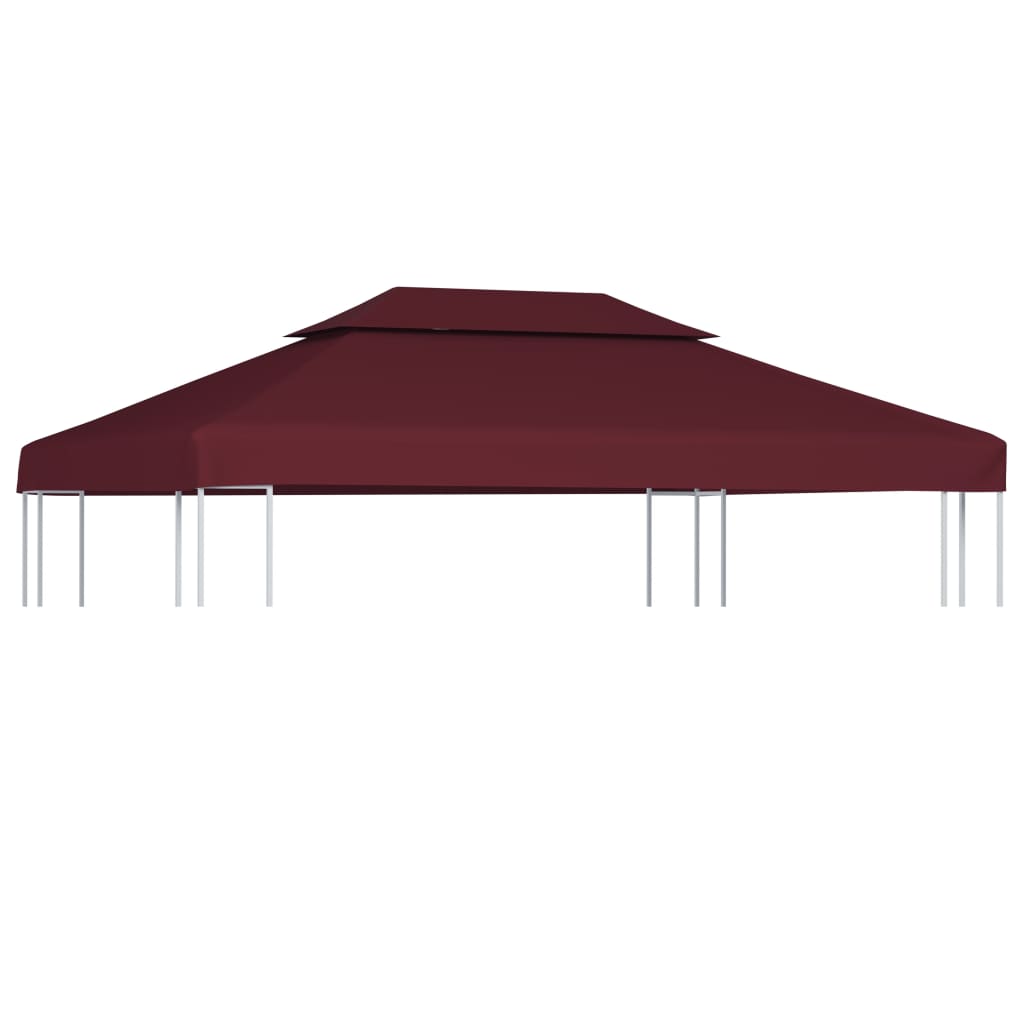 vidaXL 2-Tier Gazebo Top Cover 310 g/m² 4x3 m Anthracite