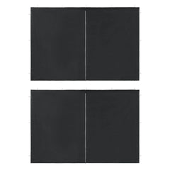vidaXL Party Tent Sidewall 2 pcs with Zipper PE Anthracite
