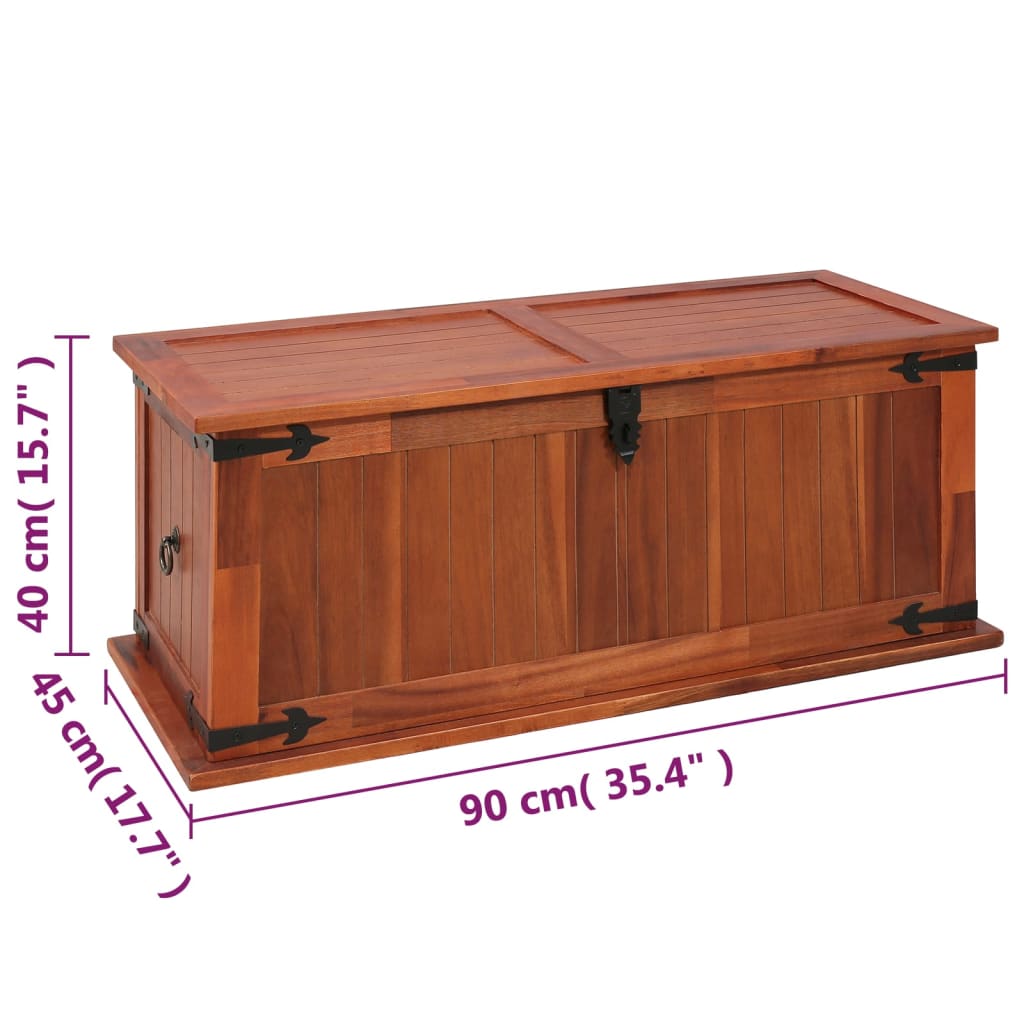 vidaXL Storage Chest 60x25x22 cm Solid Acacia Wood