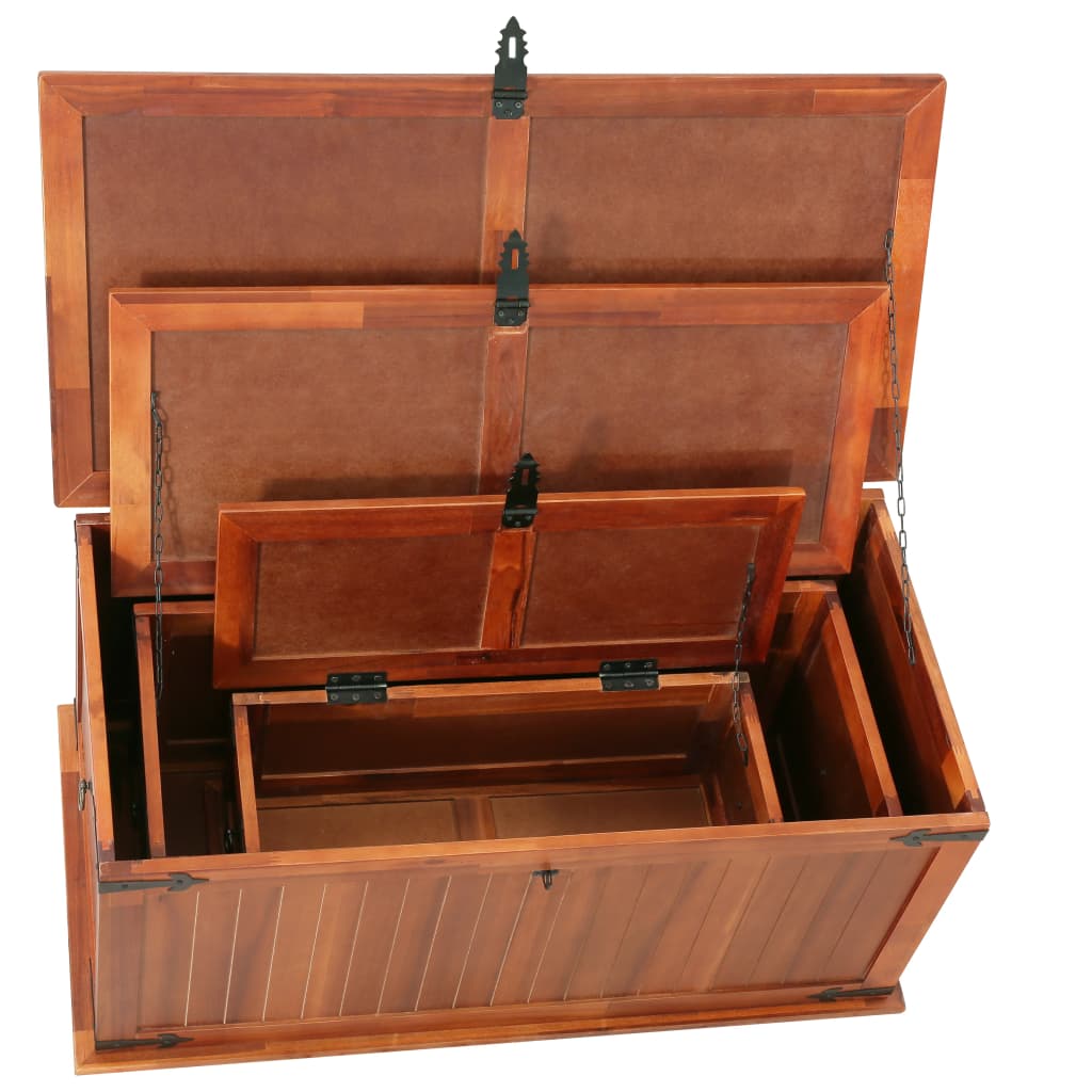 vidaXL Storage Chests 3 pcs Solid Acacia Wood