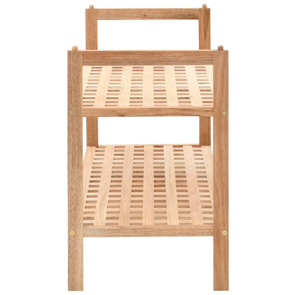 vidaXL Shoe Rack Solid Walnut Wood 69x26x40 cm