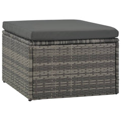 vidaXL 4 Piece Garden Lounge Set with Cushions Poly Rattan Grey