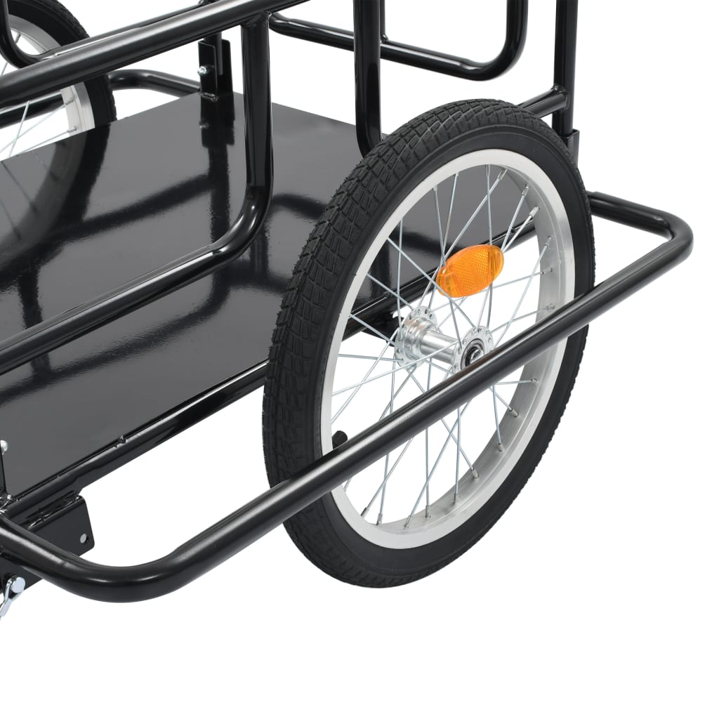 vidaXL Bike Trailer 130x73x48.5 cm Steel Black