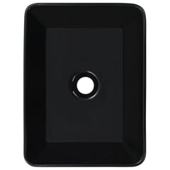 vidaXL Wash Basin 40x30x13 cm Ceramic Black