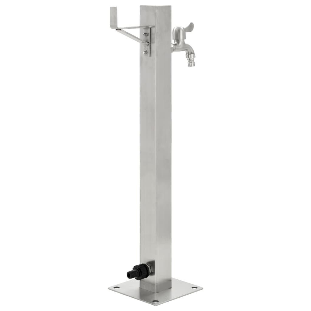 vidaXL Garden Water Column Stainless Steel Round 65 cm