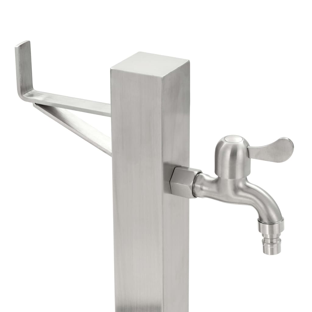 vidaXL Garden Water Column Stainless Steel Round 65 cm