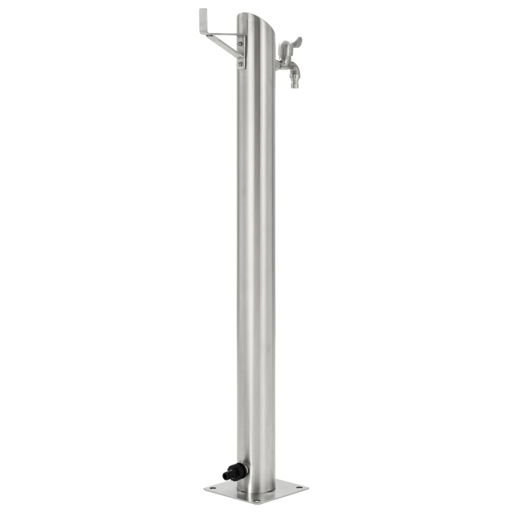 vidaXL Garden Water Column Stainless Steel Round 65 cm