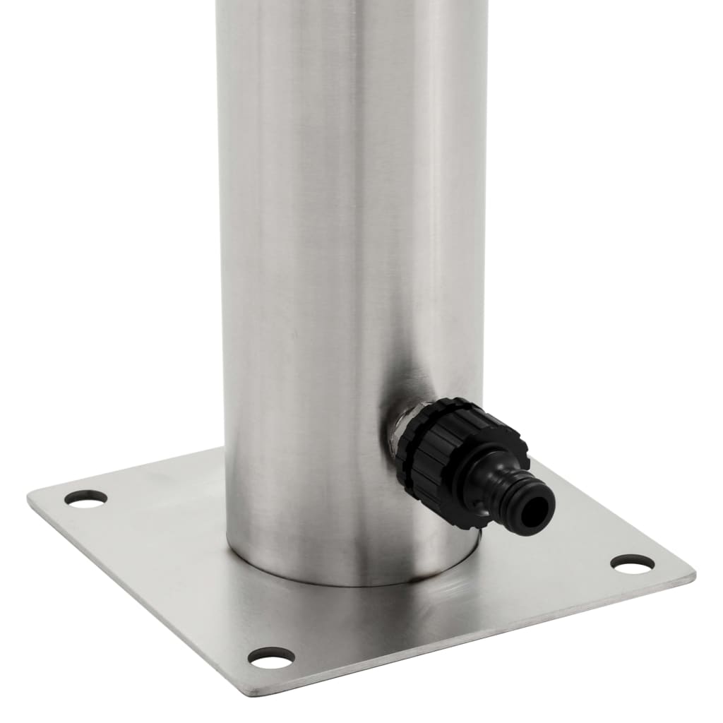 vidaXL Garden Water Column Stainless Steel Round 65 cm