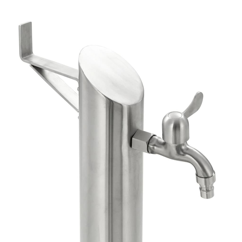vidaXL Garden Water Column Stainless Steel Round 65 cm