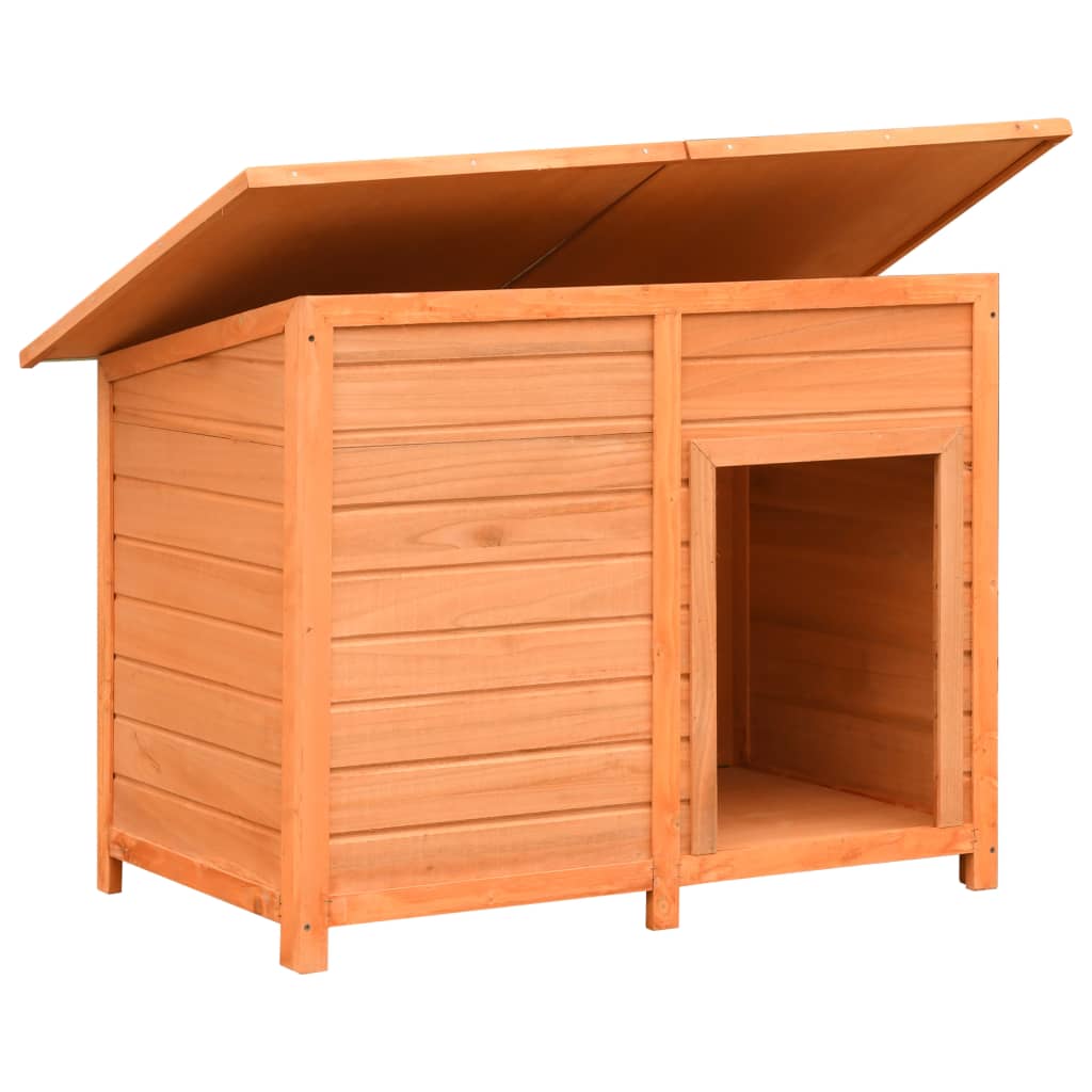 vidaXL Dog Cage Solid Pine & Fir Wood 120x77x86 cm