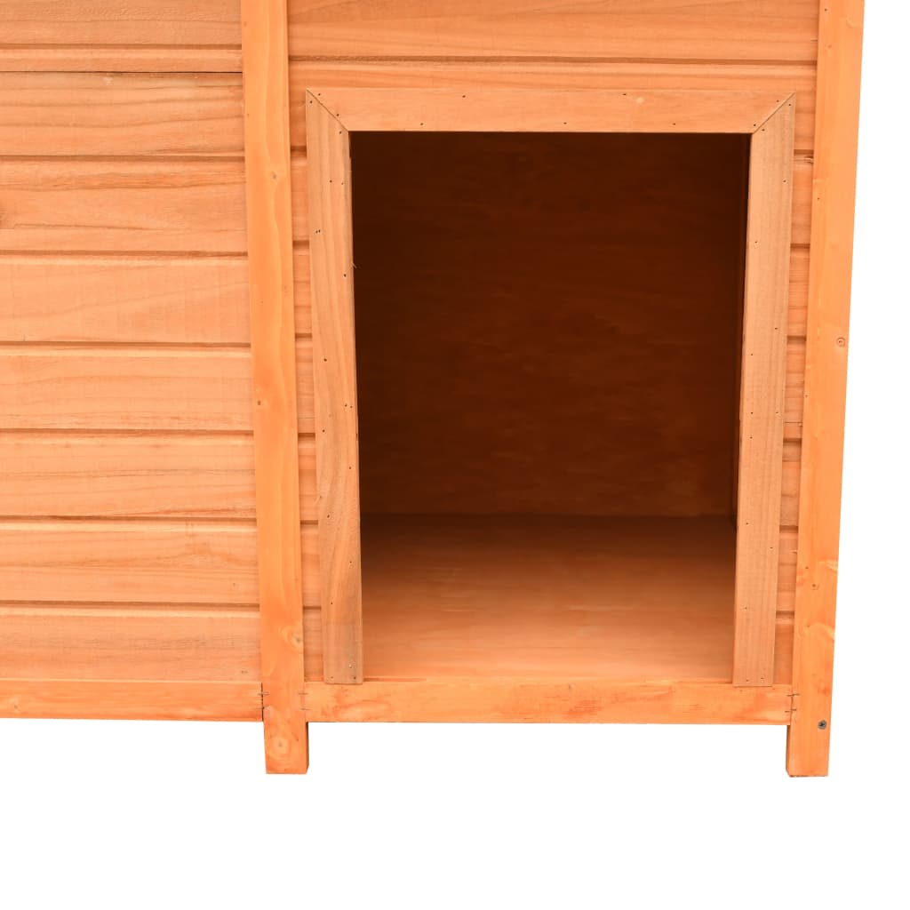 vidaXL Dog Cage Solid Pine & Fir Wood 120x77x86 cm