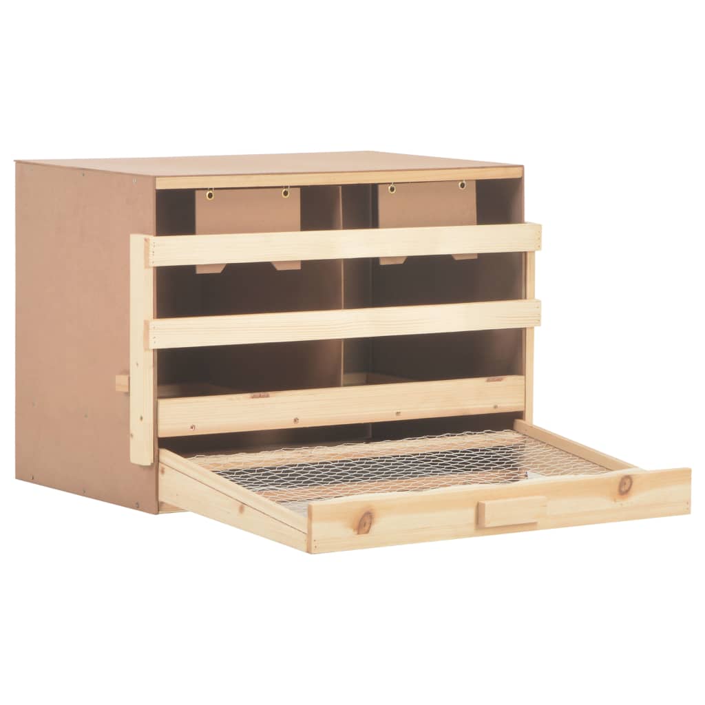 vidaXL Chicken Laying Nest 2 Compartments 63x40x45 cm Solid Pine Wood