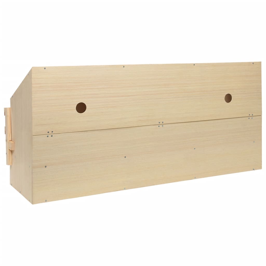 vidaXL Chicken Laying Nest 5 Compartments 117x33x54 cm Solid Pine Wood