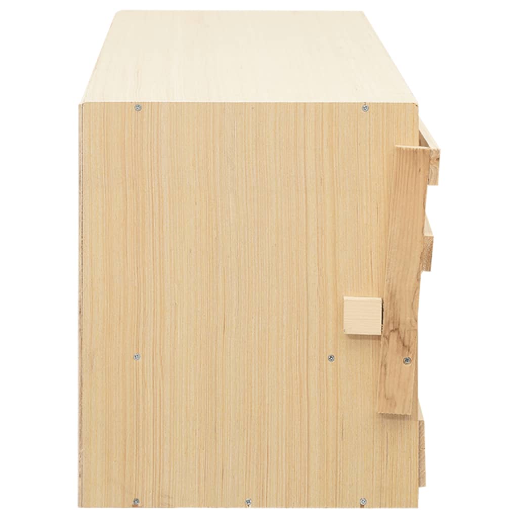 vidaXL Chicken Laying Nest 5 Compartments 117x33x38 cm Solid Pine Wood