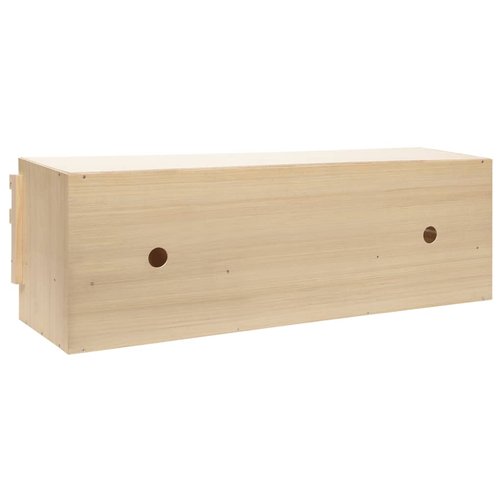 vidaXL Chicken Laying Nest 5 Compartments 117x33x38 cm Solid Pine Wood