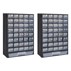vidaXL 41-Drawer Storage Cabinet Tool Box 2 pcs Plastic