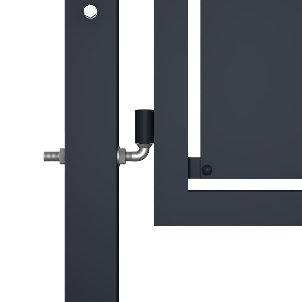 vidaXL Garden Gate Steel 100x100 cm Anthracite