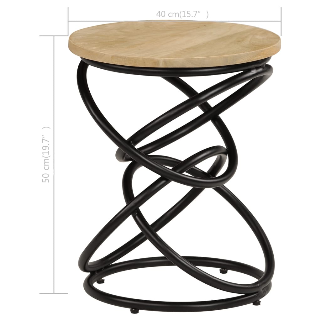 vidaXL End Table Solid Mango Wood 40x50 cm