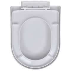vidaXL Toilet Seats with Soft Close Lids 2 pcs Plastic White