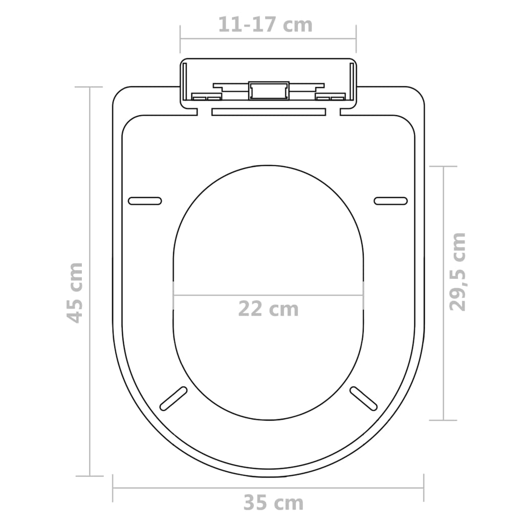 vidaXL Toilet Seats with Soft Close Lids 2 pcs Plastic White