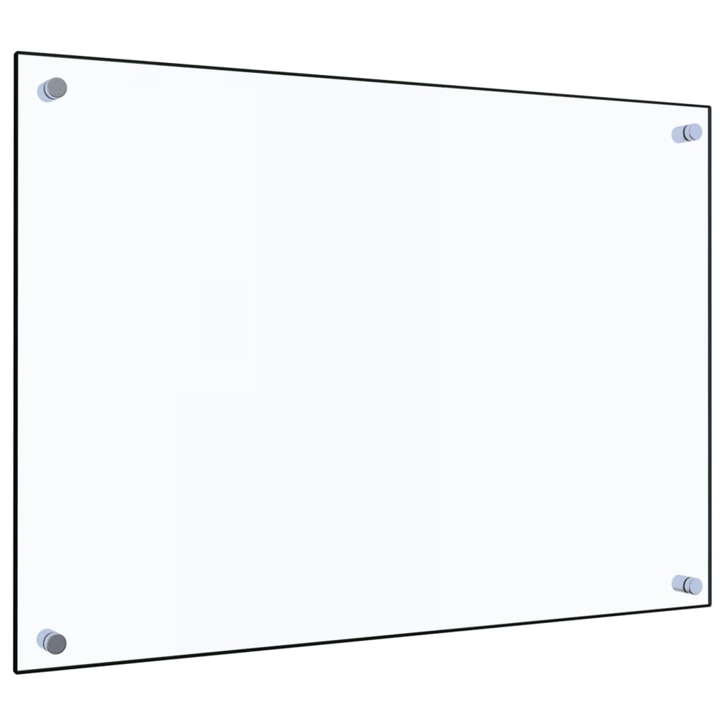 vidaXL Kitchen Backsplash Transparent 90 x 50 cm Tempered Glass
