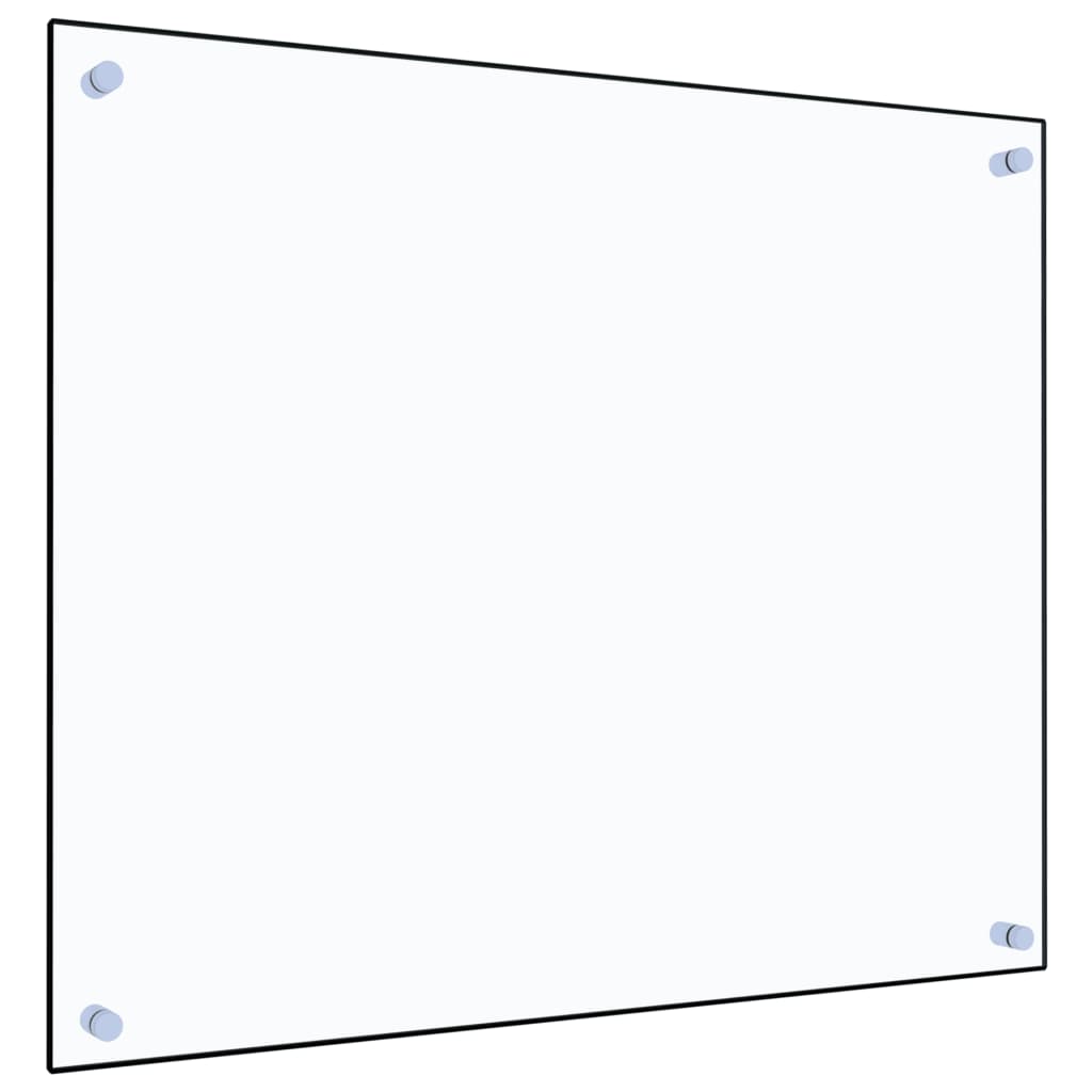vidaXL Kitchen Backsplash Transparent 90 x 50 cm Tempered Glass