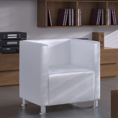vidaXL Cube Armchair Black Faux Leather