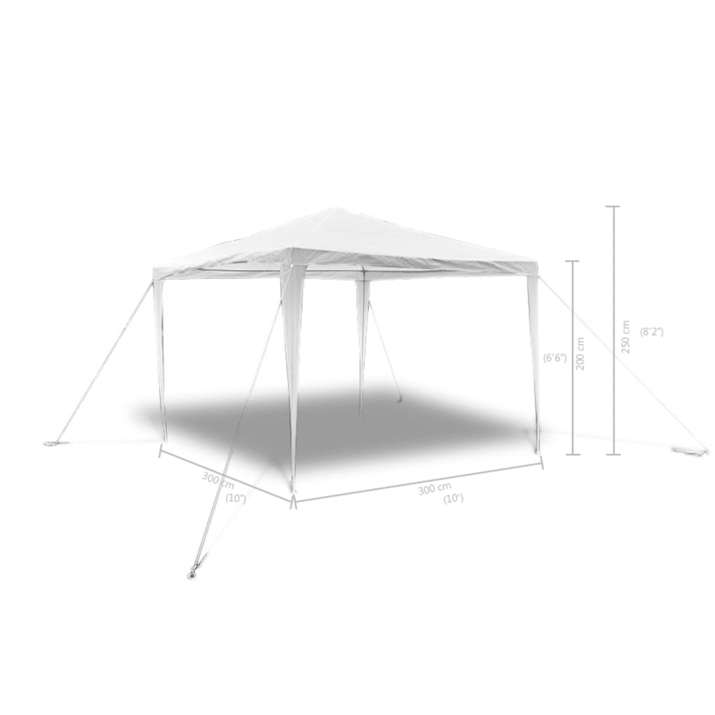 vidaXL 3 x 3m Pyramid-Roof Garden Gazebo Pavilion