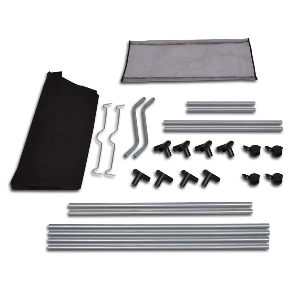vidaXL Laundry sorter with 4 bags black grey