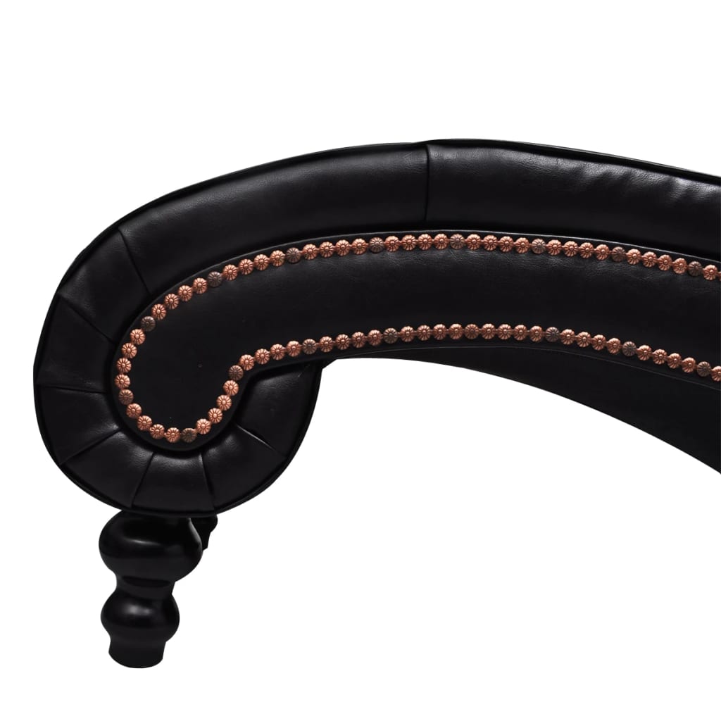 vidaXL Chaise Longue Brown Faux Leather