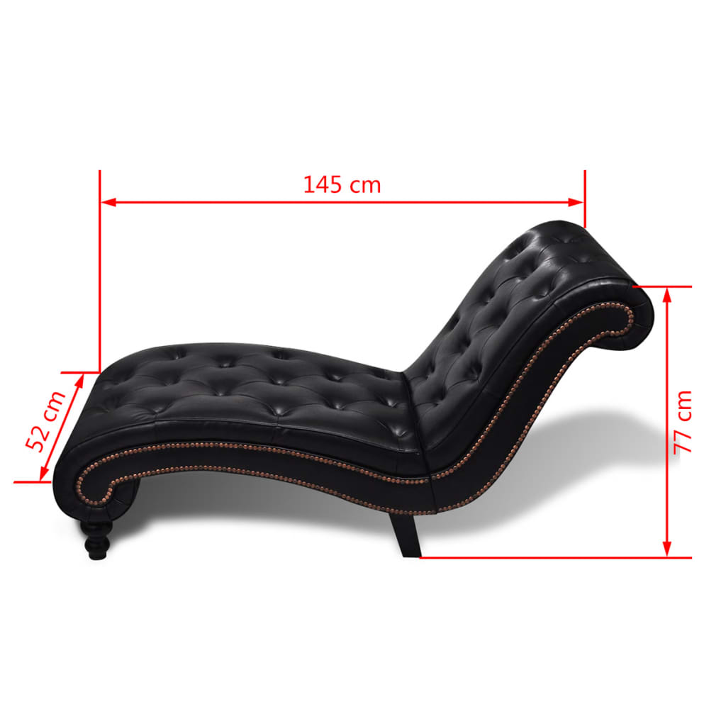 vidaXL Chaise Longue Brown Faux Leather