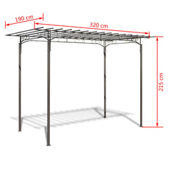 vidaXL Rose Arch Garden Arbor Steel Garden Decoration
