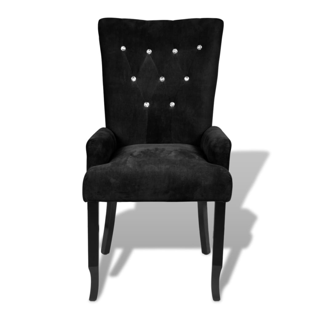 vidaXL Armchair Black Velvet