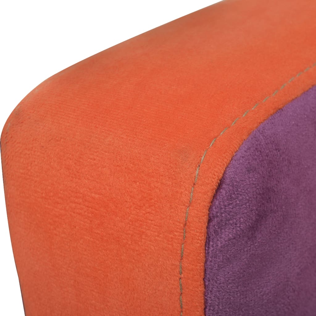 vidaXL Cube Armchair with Patchwork Design Fabric
